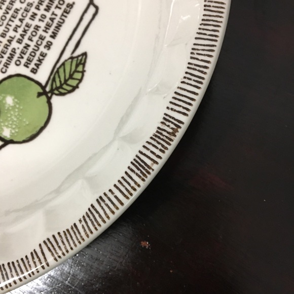 Vintage Apple Pie Recipe Pie Plate bakeware - Picture 5 of 16